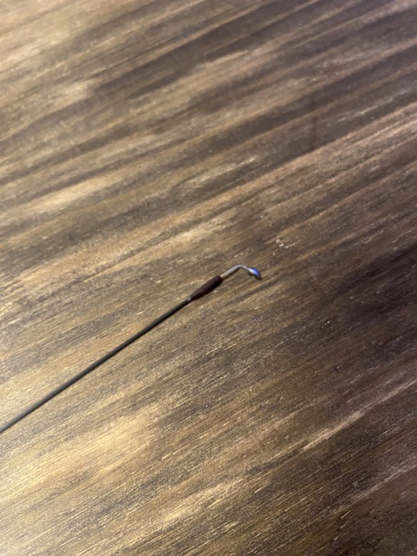 スレッドを巻いてコーティングしたところ